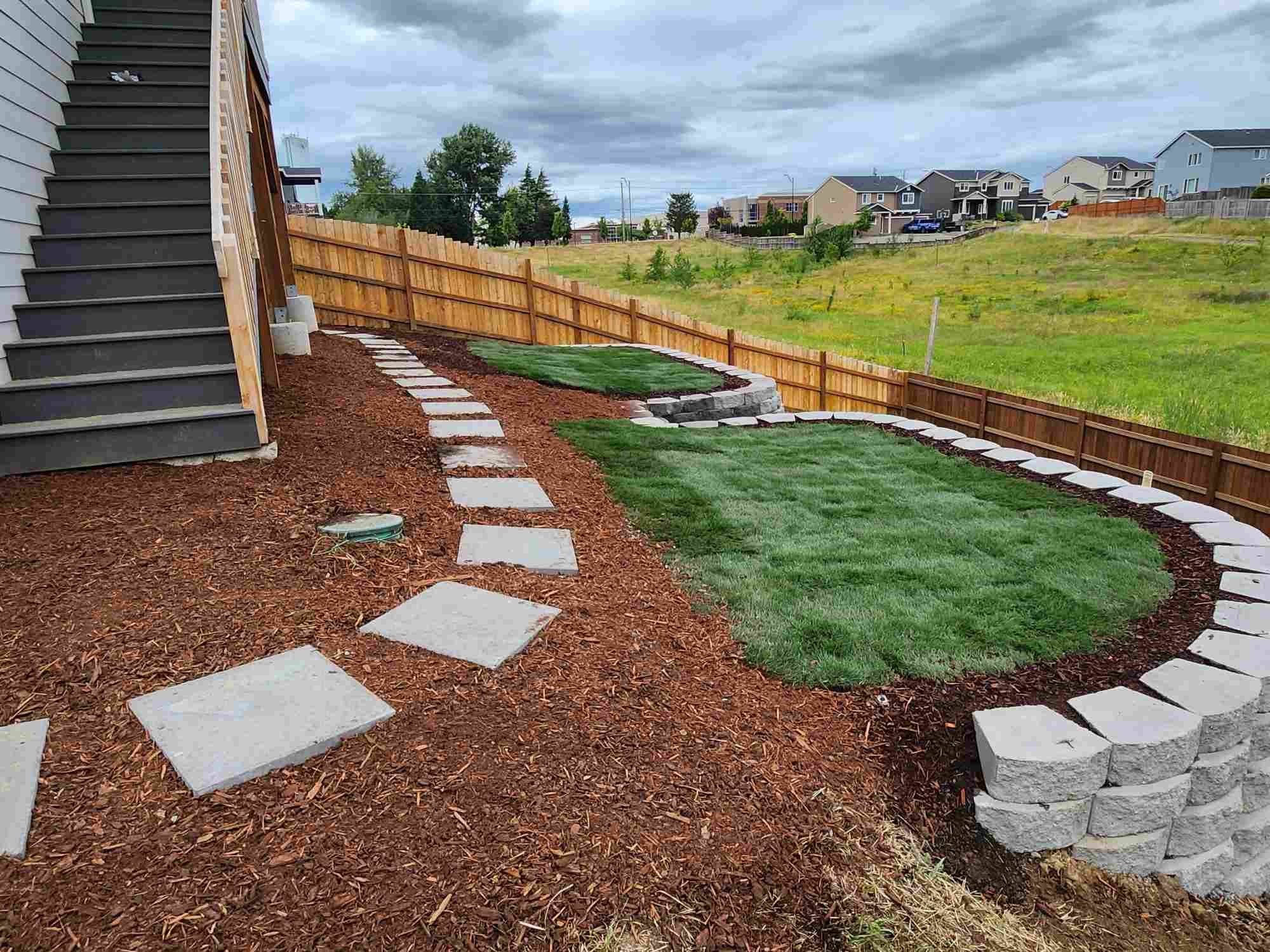 Stepping stone path installation, Clark County WA